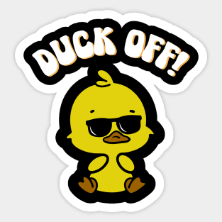 Funny Duck, Duck Off! Sticker